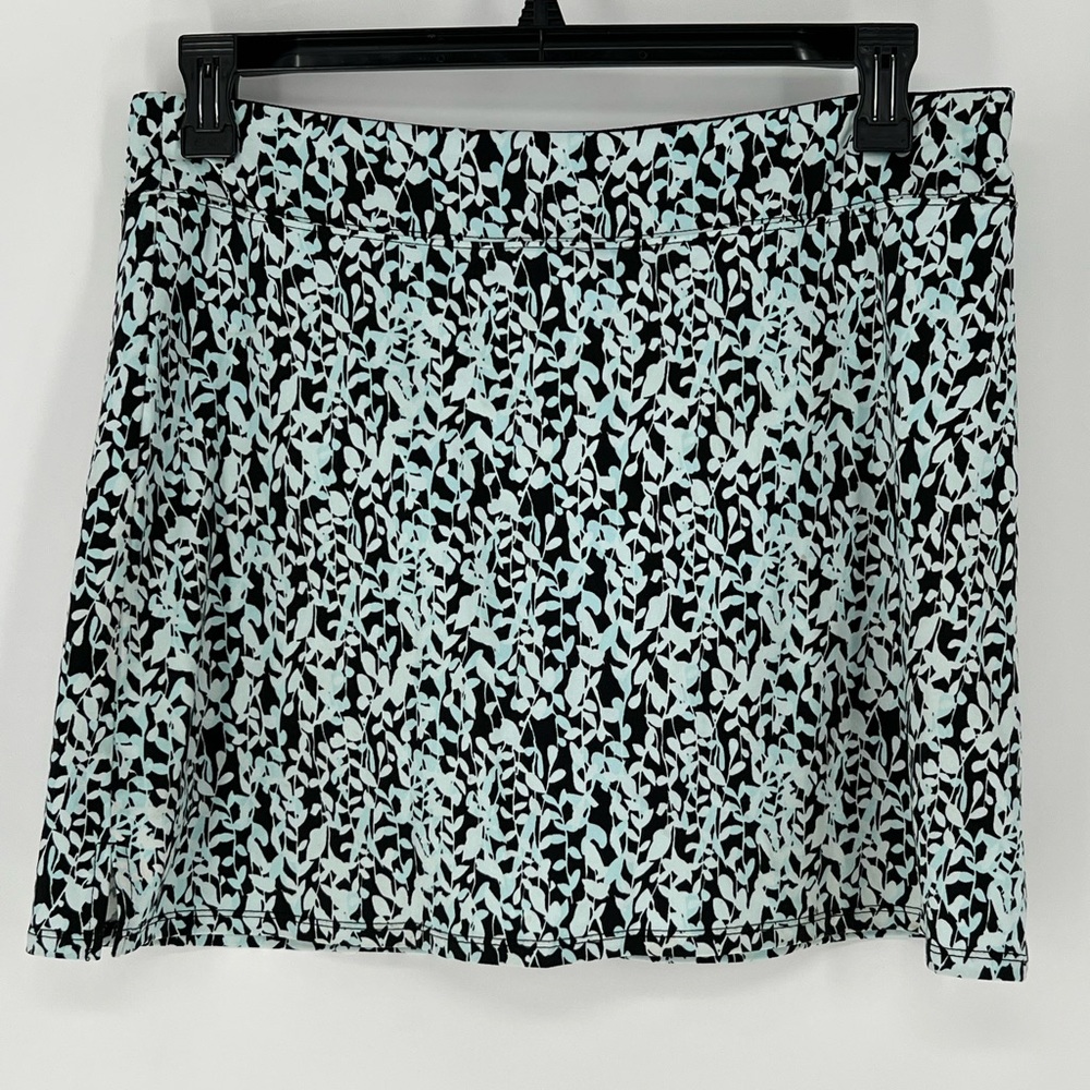 TRANQUILITY BY COLORADO CLOTHING SKORT‎ BLK FLORAL NWOT FLATTERING COMFY STRETCH